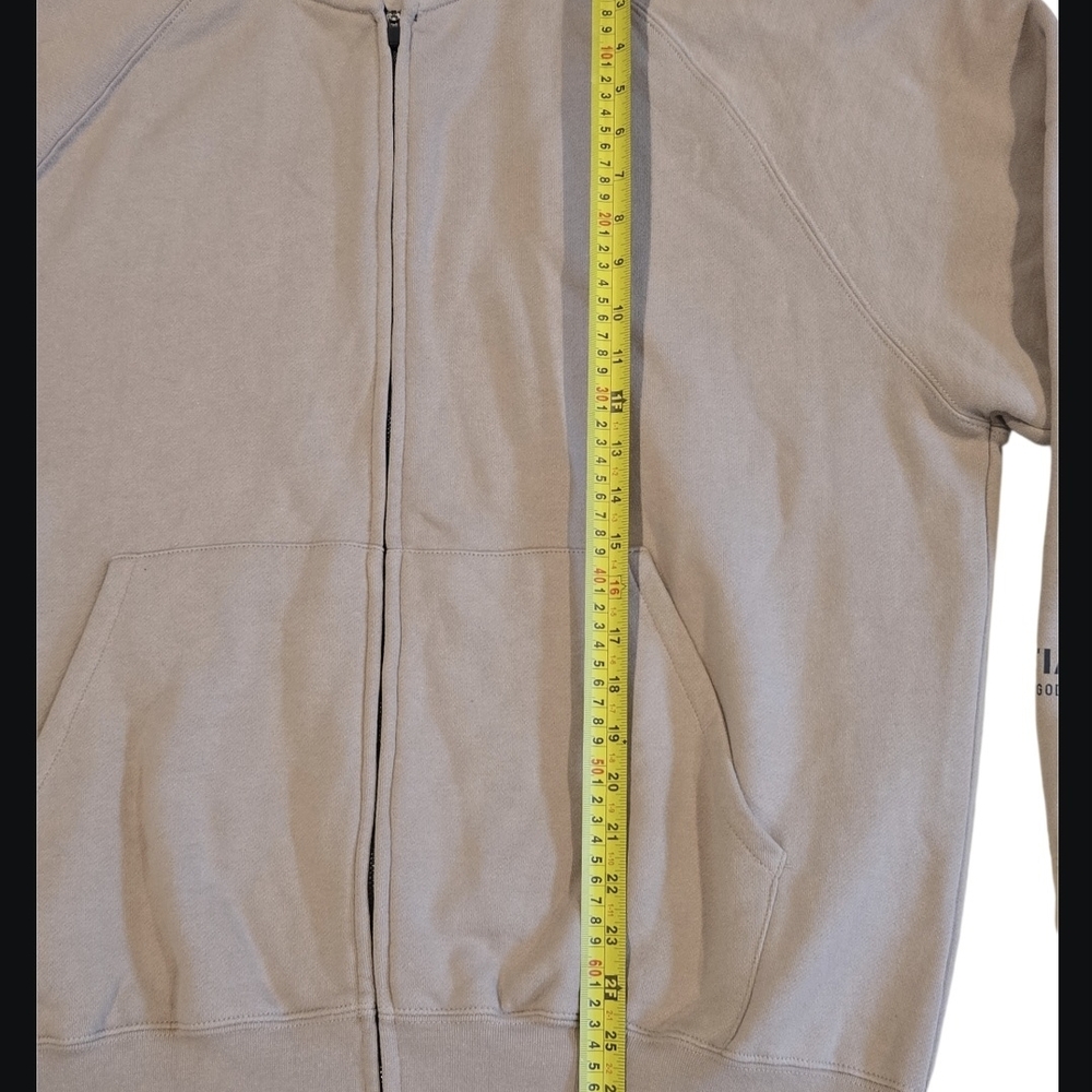 Fear Of God Essential Brown Classic Zip-Up Hoodie Size L - Picture 7 of 10